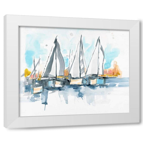 Setting Sail White Modern Wood Framed Art Print by Swartz, Megan