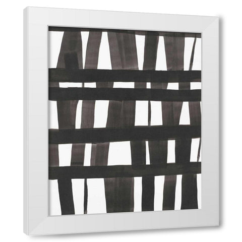 Global Weave White Modern Wood Framed Art Print by Swartz, Megan