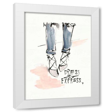 Dress to express White Modern Wood Framed Art Print by Swartz, Megan