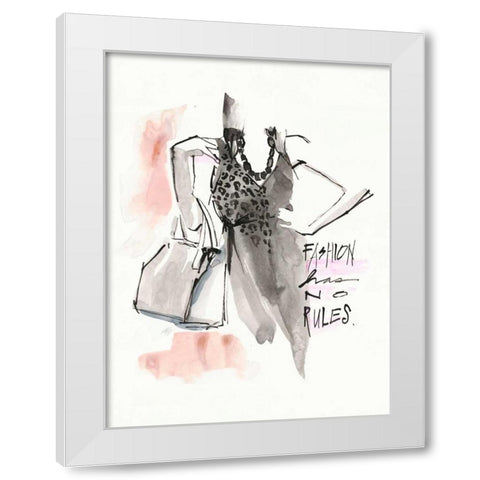 No rules White Modern Wood Framed Art Print by Swartz, Megan