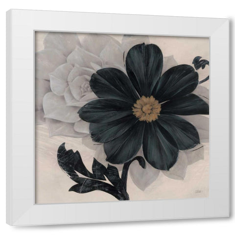 Blossom and Succulent Black White Modern Wood Framed Art Print by Stoyanov, Ivo