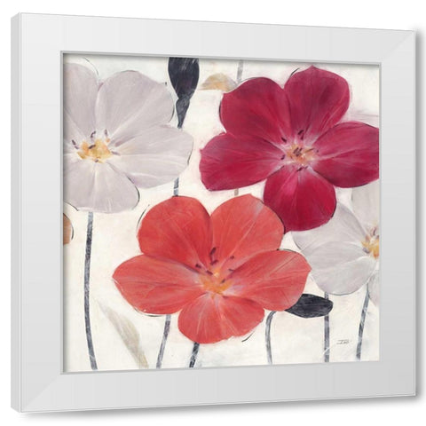 Autumn Party Square 2 White Modern Wood Framed Art Print by Stoyanov, Ivo