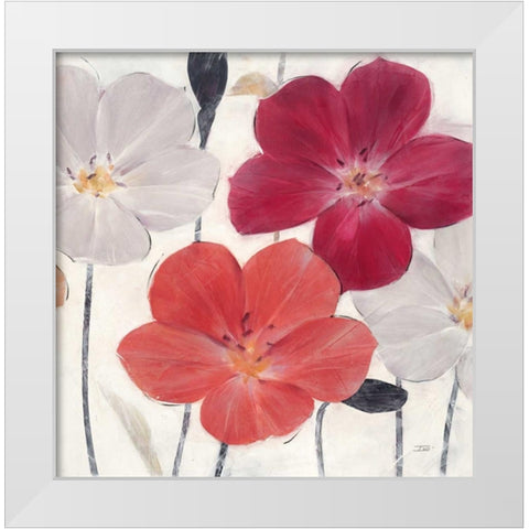 Autumn Party Square 2 White Modern Wood Framed Art Print by Stoyanov, Ivo