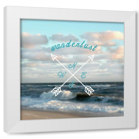 Wanderlust Beach White Modern Wood Framed Art Print by Sememza, Marlana