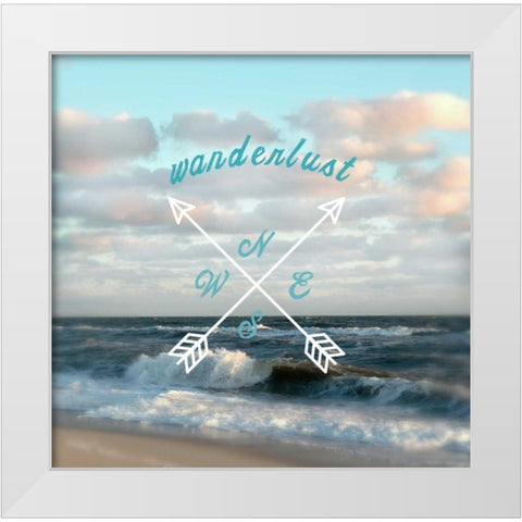 Wanderlust Beach White Modern Wood Framed Art Print by Sememza, Marlana
