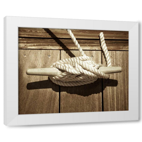 Secured White Modern Wood Framed Art Print by Semenza, Marlana