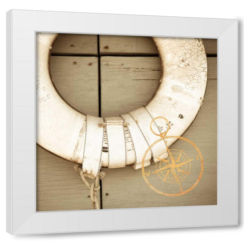Lifesaver White Modern Wood Framed Art Print by Semenza, Marlana
