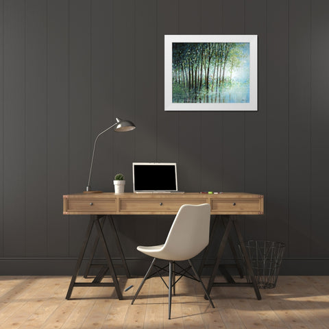 Morning Light White Modern Wood Framed Art Print by Kroeker, Wendy