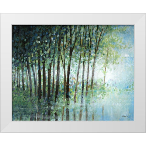 Morning Light White Modern Wood Framed Art Print by Kroeker, Wendy
