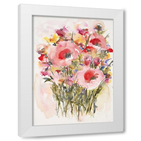 Karins Garden 4 White Modern Wood Framed Art Print by Johannesson, Karin