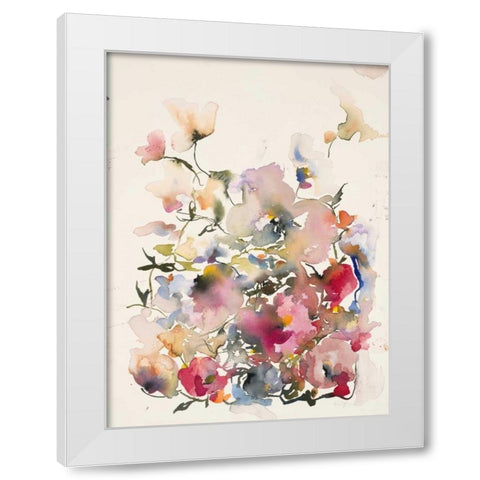 Karins Garden 5 White Modern Wood Framed Art Print by Johannesson, Karin