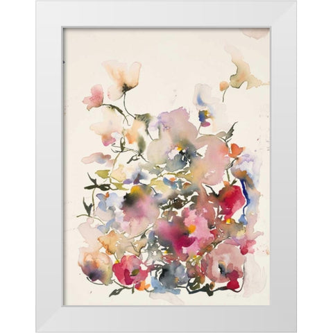 Karins Garden 5 White Modern Wood Framed Art Print by Johannesson, Karin