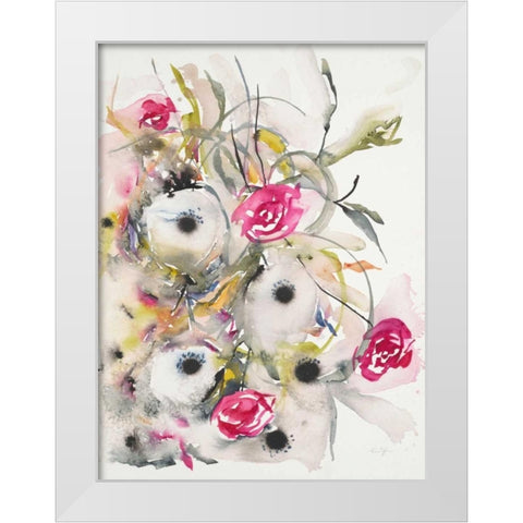Watercolor Field 1 White Modern Wood Framed Art Print by Johannesson, Karin