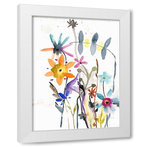 Flower Bedlam White Modern Wood Framed Art Print by Johannesson, Karin