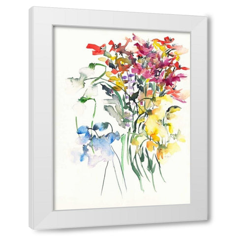 Garden Soiree 1 White Modern Wood Framed Art Print by Johannesson, Karin