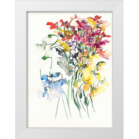 Garden Soiree 1 White Modern Wood Framed Art Print by Johannesson, Karin