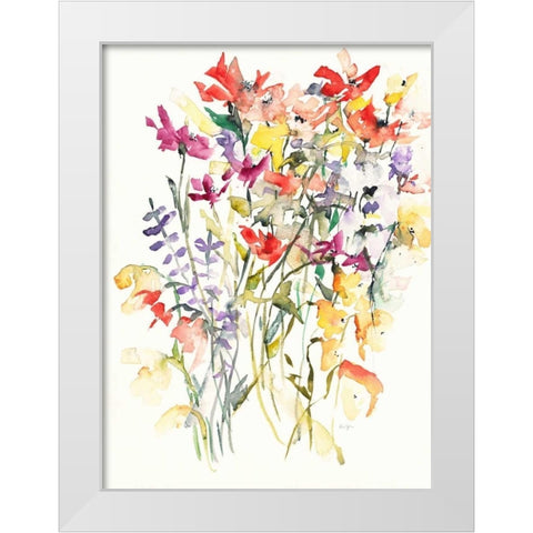 Laughing Lupines 1 White Modern Wood Framed Art Print by Johannesson, Karin