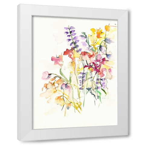 Laughing Lupines 2 White Modern Wood Framed Art Print by Johannesson, Karin