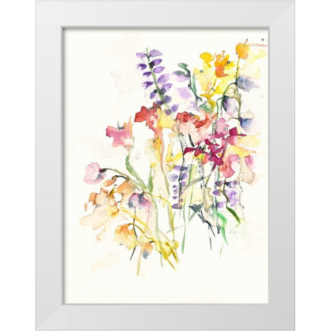 Laughing Lupines 2 White Modern Wood Framed Art Print by Johannesson, Karin