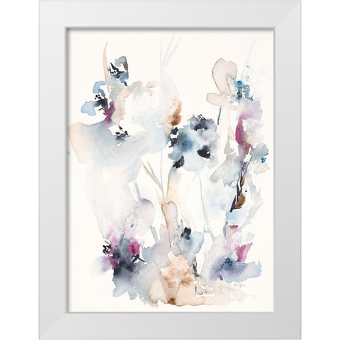 Simplicity Floral White Modern Wood Framed Art Print by Johannesson, Karin