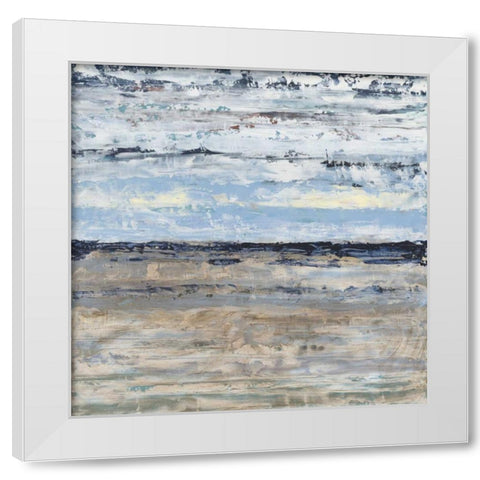 Soothing Shores White Modern Wood Framed Art Print by Phelps, Edith