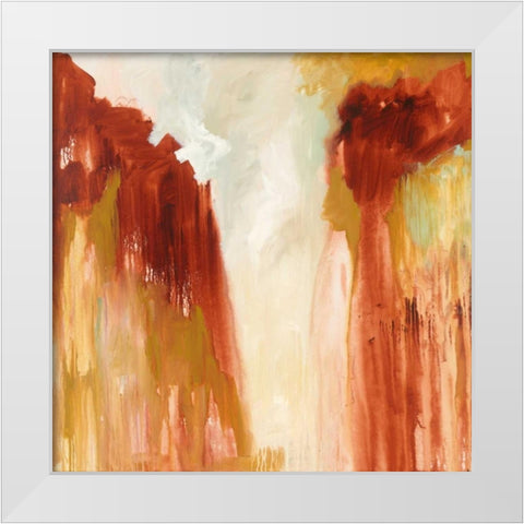 Red Rocks White Modern Wood Framed Art Print by Phelps, Edith