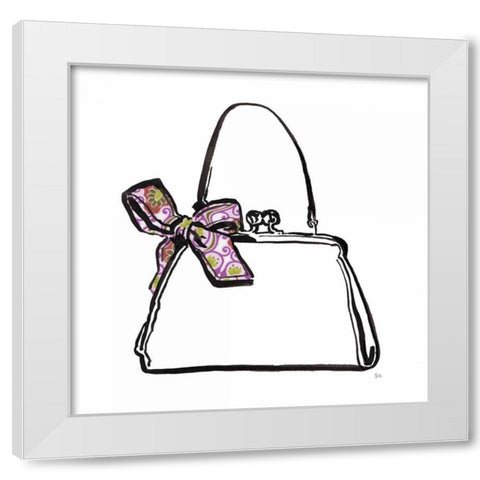 Vintage Designer Purse White Modern Wood Framed Art Print by Sunflowerman