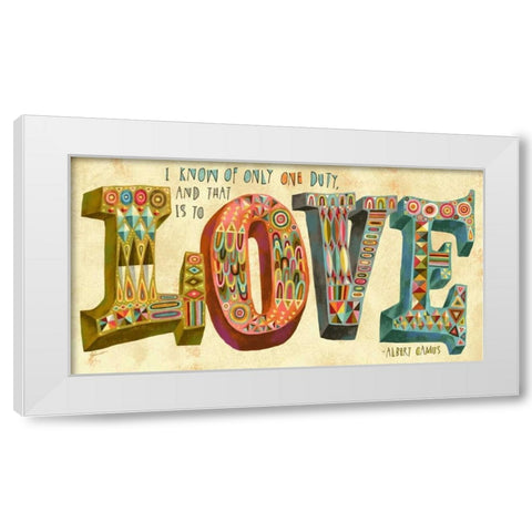 French Love White Modern Wood Framed Art Print by Faust, Richard