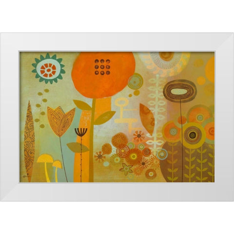 Groovy Bloom White Modern Wood Framed Art Print by Faust, Richard