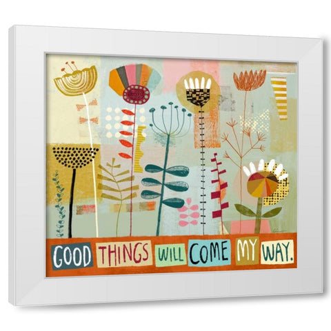 Good Things White Modern Wood Framed Art Print by Faust, Richard
