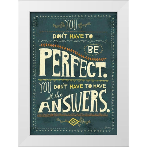 Perfect Answers White Modern Wood Framed Art Print by Faust, Richard