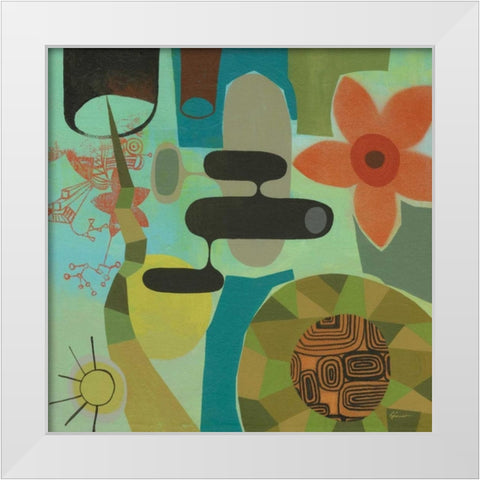 Mid Century Mood 2 White Modern Wood Framed Art Print by Faust, Richard