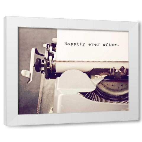 Happily Ever After White Modern Wood Framed Art Print by Susannah Tucker Photography