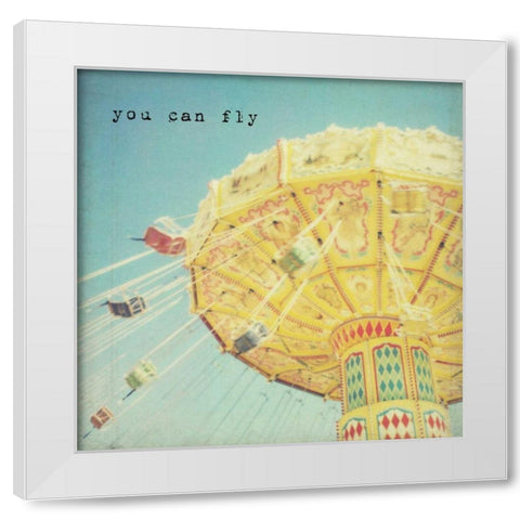 You Can Fly White Modern Wood Framed Art Print by Susannah Tucker Photography