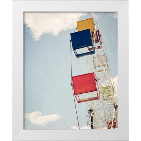 Skyride White Modern Wood Framed Art Print by Susannah Tucker Photography