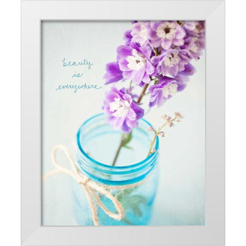 Vibrant Floral Setting 1 White Modern Wood Framed Art Print by Susannah Tucker Photography