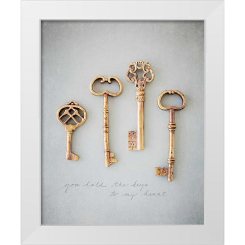 You Hold The Keys White Modern Wood Framed Art Print by Susannah Tucker Photography