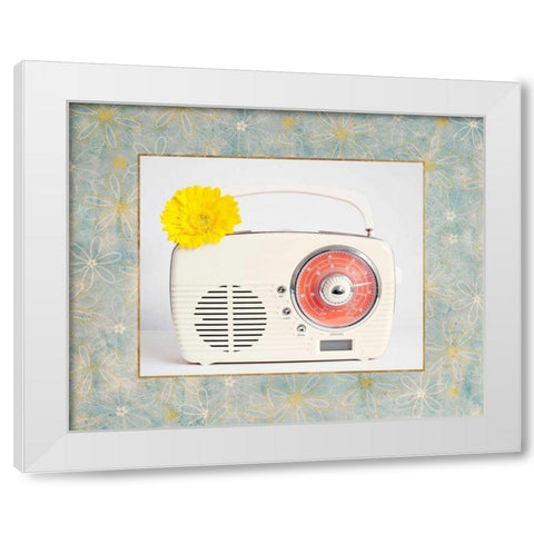 Back In Time White Radio_border White Modern Wood Framed Art Print by Susannah Tucker Photography