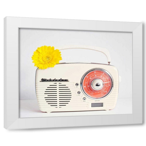 Back In Time White Radio White Modern Wood Framed Art Print by Susannah Tucker Photography