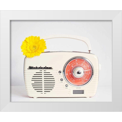 Back In Time White Radio White Modern Wood Framed Art Print by Susannah Tucker Photography