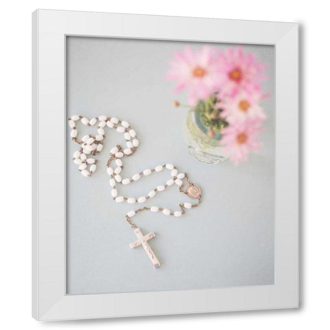 Pretty Teacup and Floral 1 White Modern Wood Framed Art Print by Susannah Tucker Photography