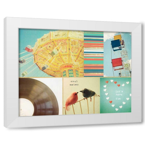 Lets Have Fun Together White Modern Wood Framed Art Print by Susannah Tucker Photography
