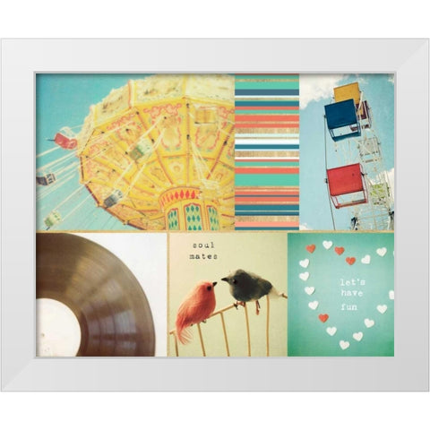 Lets Have Fun Together White Modern Wood Framed Art Print by Susannah Tucker Photography