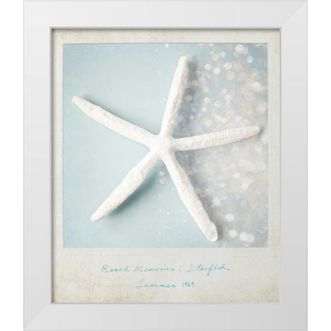 Beach Memories Starfish White Modern Wood Framed Art Print by Susannah Tucker Photography