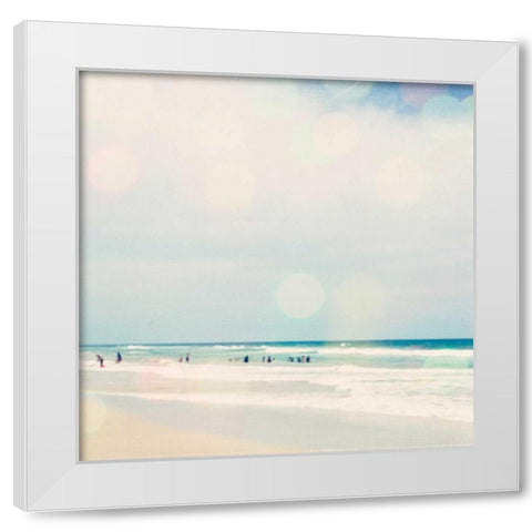 Sun Speckled Beach White Modern Wood Framed Art Print by Susannah Tucker Photography