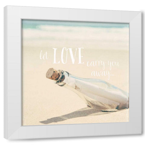 let Love Carry You Away White Modern Wood Framed Art Print by Susannah Tucker Photography
