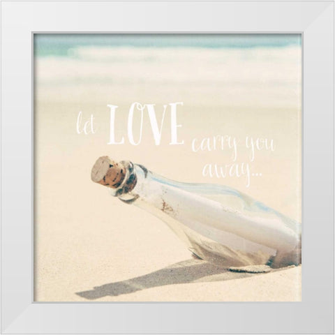 let Love Carry You Away White Modern Wood Framed Art Print by Susannah Tucker Photography
