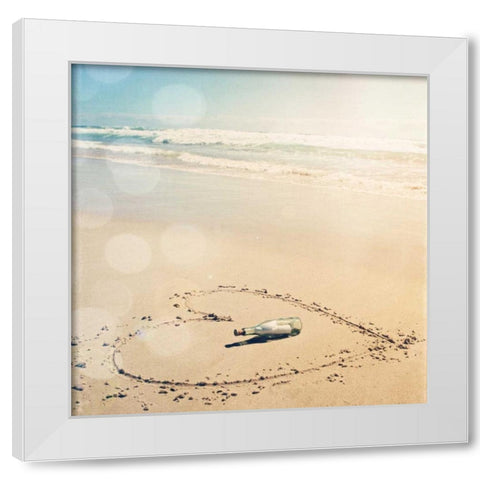 Message of Love White Modern Wood Framed Art Print by Susannah Tucker Photography