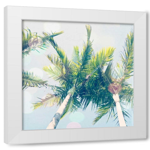 Sun Speckled Palm Trees White Modern Wood Framed Art Print by Susannah Tucker Photography