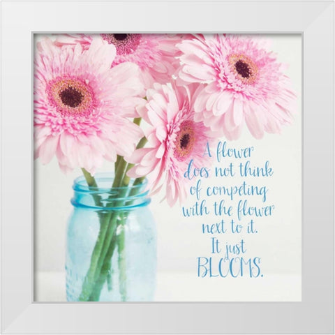 It Just Blooms White Modern Wood Framed Art Print by Susannah Tucker Photography